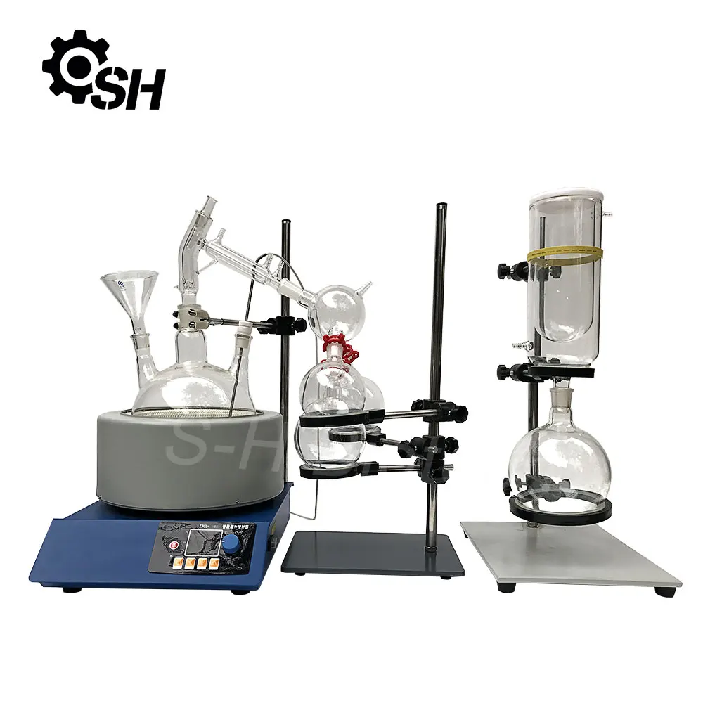 Lab Extractor Distiller 5l Short Path Unit Molecular Essential Oil Distillation Equipment