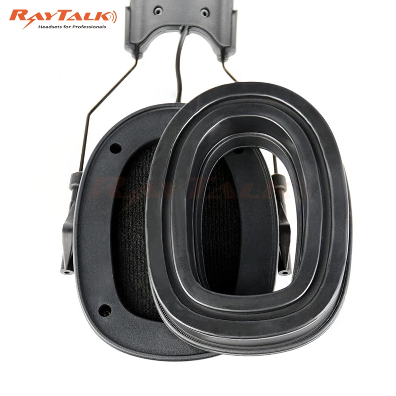 Heavy-Duty Two-Way Radio Headset for Motorola 2-Pin NC Boom Mic and Inline PTT Waterproof and Noise Cancelling Headband