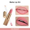 18 matte lipstick and lip liner set