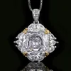 Pendentif diamant blanc avec chaîne vénitien