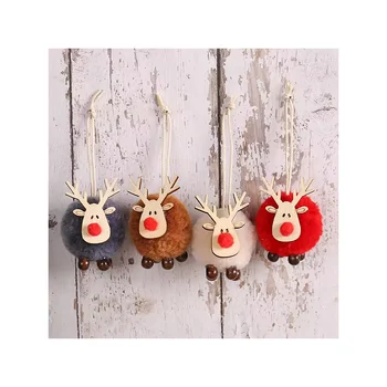 Factory Wholesale Custom Christmas Tree Accessories Lovely Feeling Christmas Pendants Snowman Deer Doll Pendants Customizable