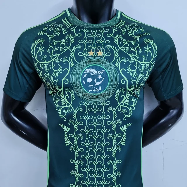 24 25 Thai Quality Wholesale Algeria Pink Quick Dry Soccer Jersey Africa Cup of Nations Football T-Shirt
