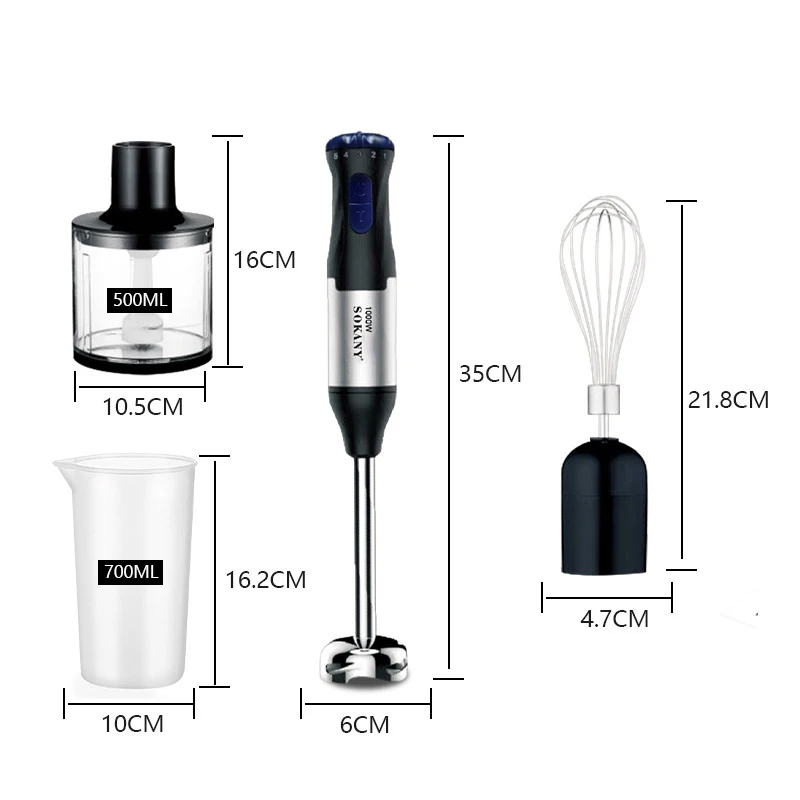 110v 220v 5 Speed 4 in 1Kitchen Cooking Smart Appliance Electric Ice Cream Blender Food Processor Portable Blenders
