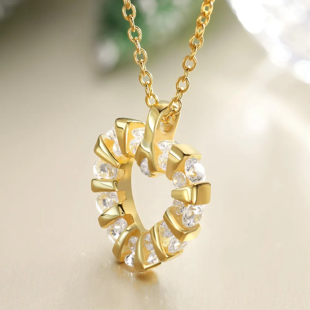 KAKODIY High Jewelry Rhodium 18K Gold Plated 925 Sterling Silver 5A Zirconia Love Pendant Necklace Christmas Gift detail 6