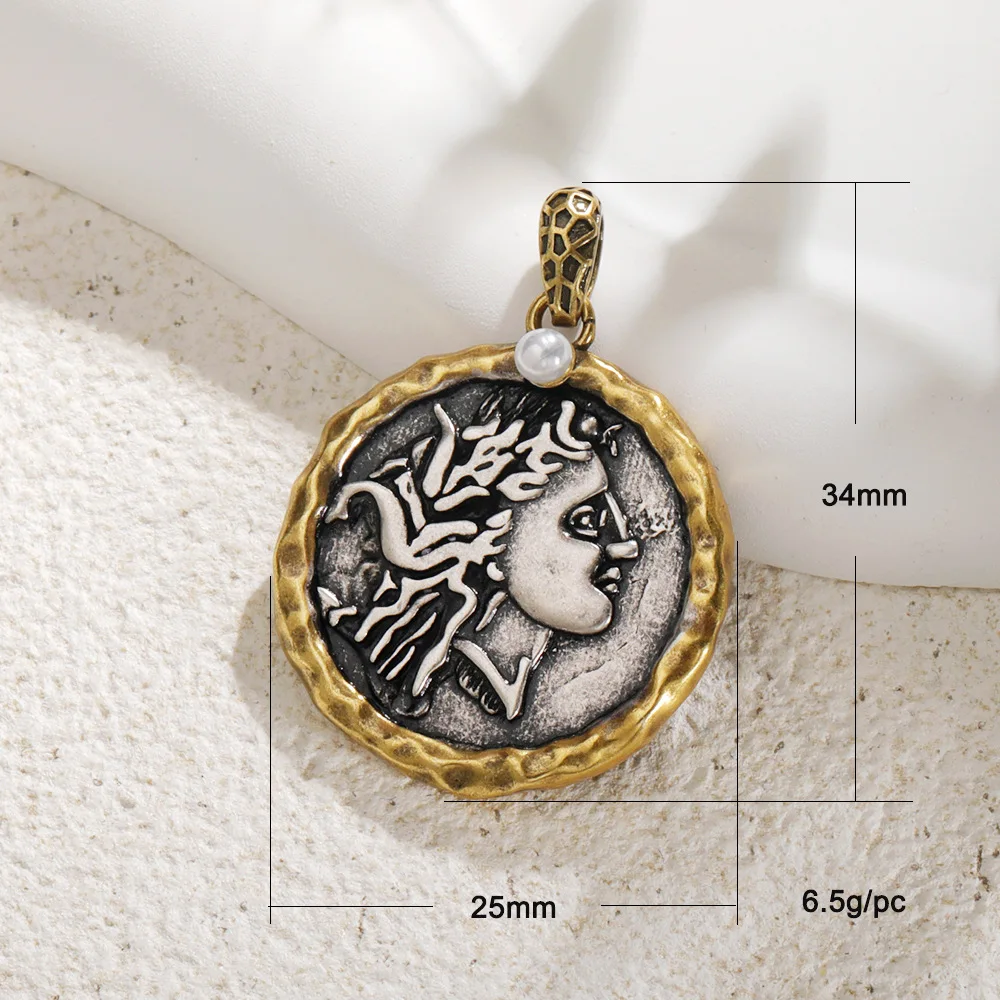 B4633 로마 빈티지 코인 참 지르콘 파베 개성있는 모양 참 펜던트 (쥬얼리 제작용)| Alibaba.com