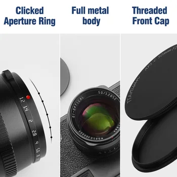 TTArtisan 50mm F1.2 APS-C Manual Focus Lens Mirrorless Camera Lens L-Mount for Leic a T/TL/TL2/CL/Sigma FP Large Aperture Lens detail image