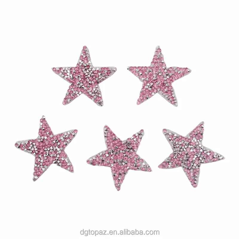 Free sample hotfix motif heat transfer rhinestone flower iron on patches for bling decorations