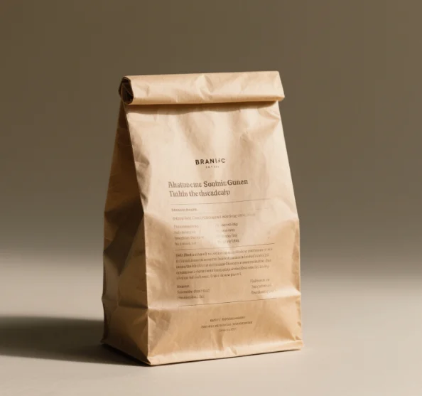 Customized Size Small Compostable Recycled White Brown Waimai Food Bread Biscuit Glass Kraft Paper Bag with Window
