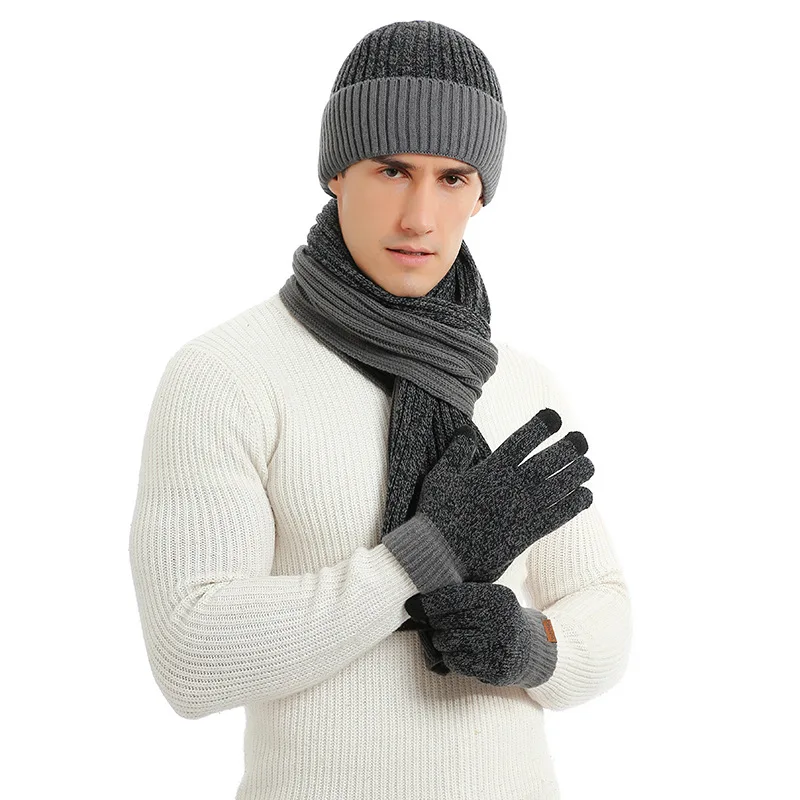 Gloves Mens Snood And Hat Set Bobble Hat, Snood And Gloves Set