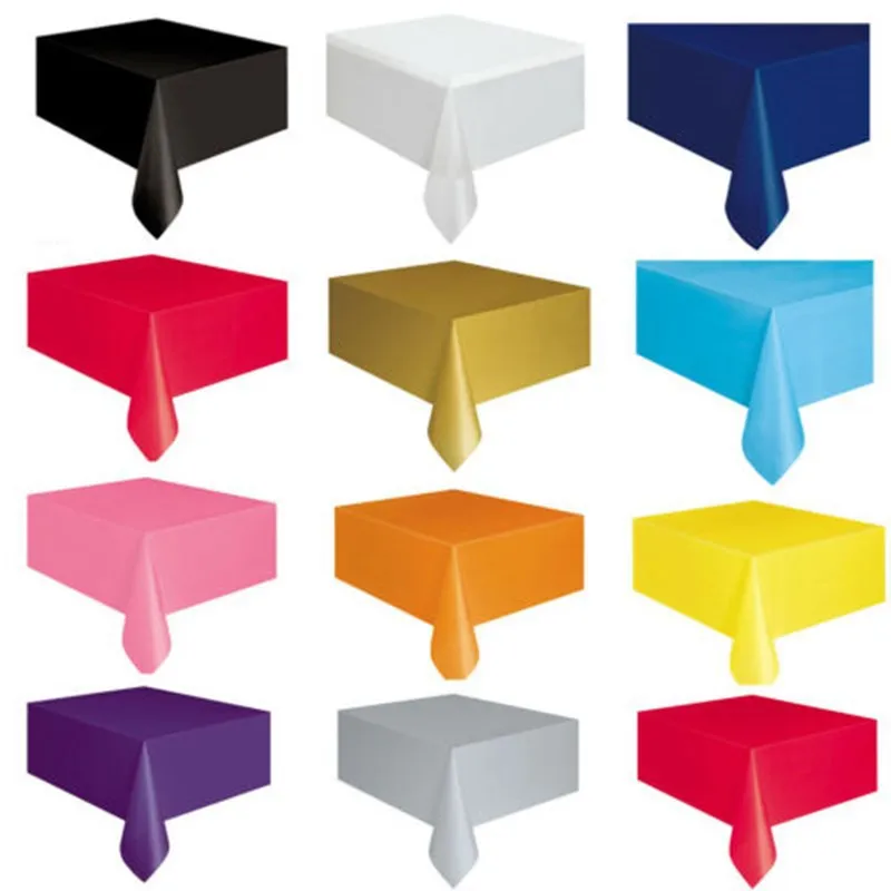 Disposable Rectangular Tablecloth Birthday Party Peva Solid Color 30 Optional Party Decor Tablecloth 3 Silk Thickened Tablecloth