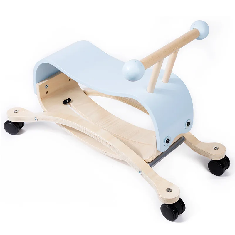 Outdoor Indoor Play Wooden Rocking Horse Wooden 2 In 1 Toddler Rocking