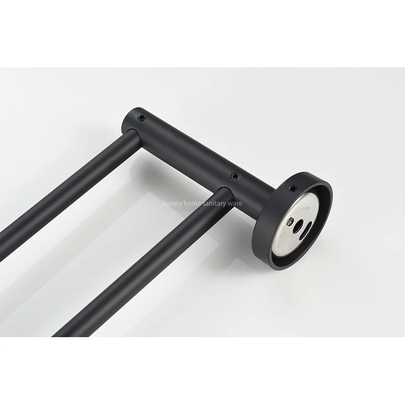 product matte black modern bathroom accessories set wall mounted bathroom towel rack set-11