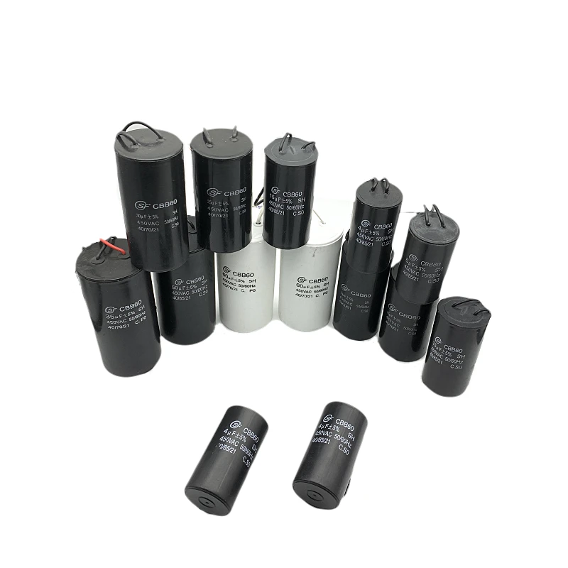 Condensatore Motore CBB60 8uF 450VAC, Vite, Per Lavatrice HVAC, PF, Nuovo