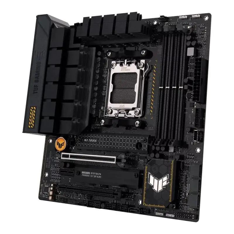 TUF Gaming B650M-PLUS Motherboard with AMD 192GB AM5 socket, supporting AM 7000 series desktop processors.