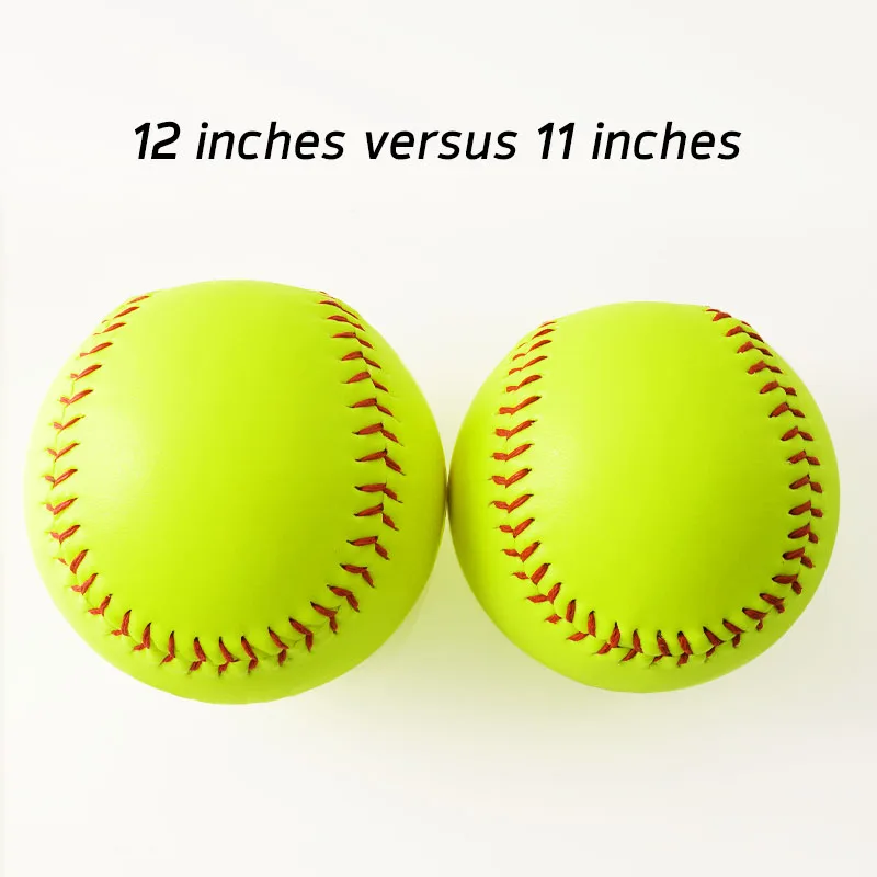 Lot De 11 Balles De Softball Dudley SB 12LND - 12 Pouces - Cuir Blanc - Match/Entraînement