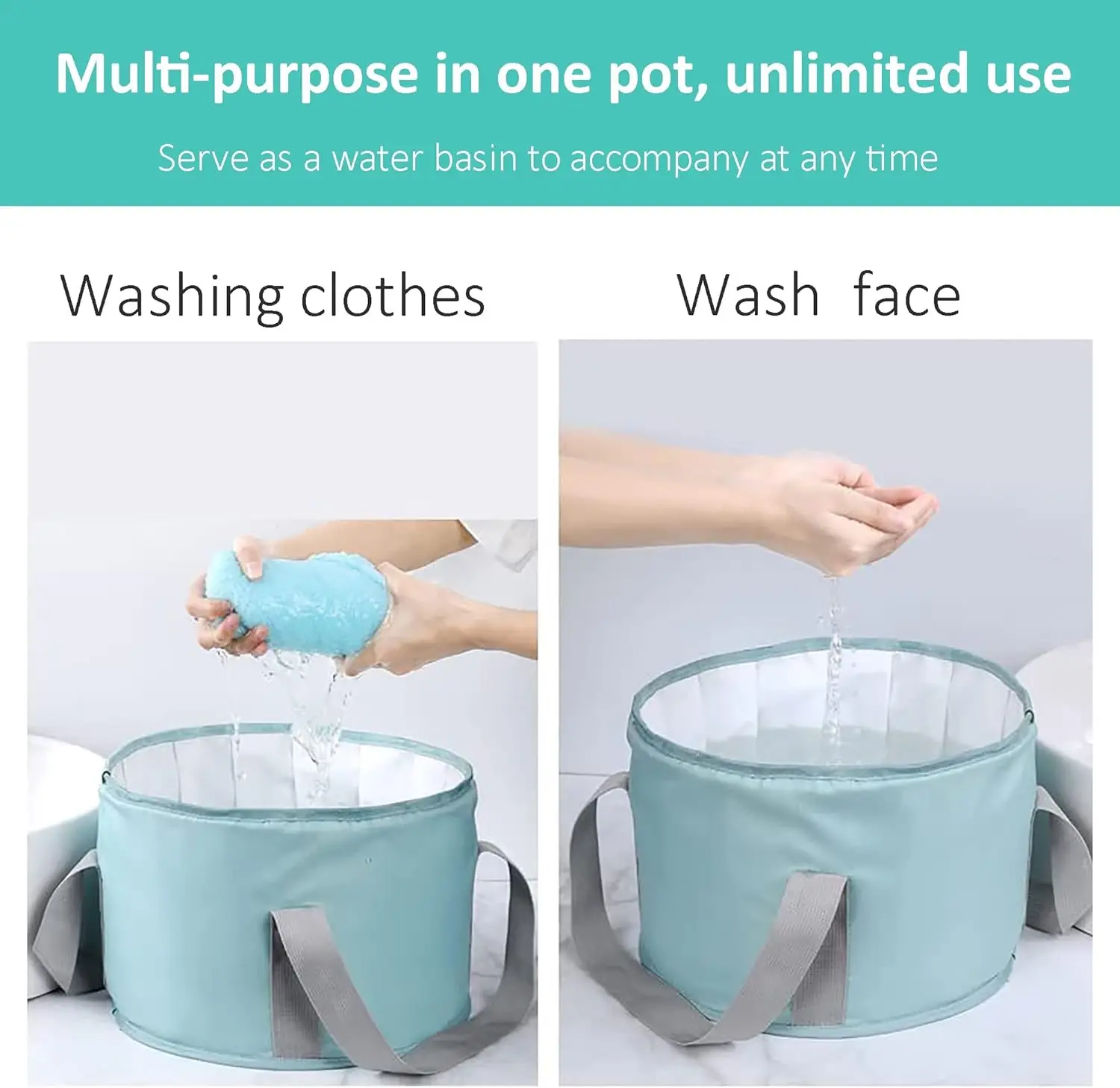 product portable folding feet soaking bag foot bath bucket with thickened five layers insulated design for travel home laundry washing-33