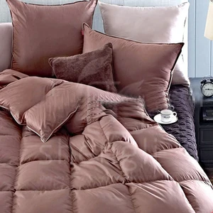 Machine Washable Wholesale Winter Cheap Patchwork Silk Duvet Goose Down Double Queen Size Sets Quilt Blanket