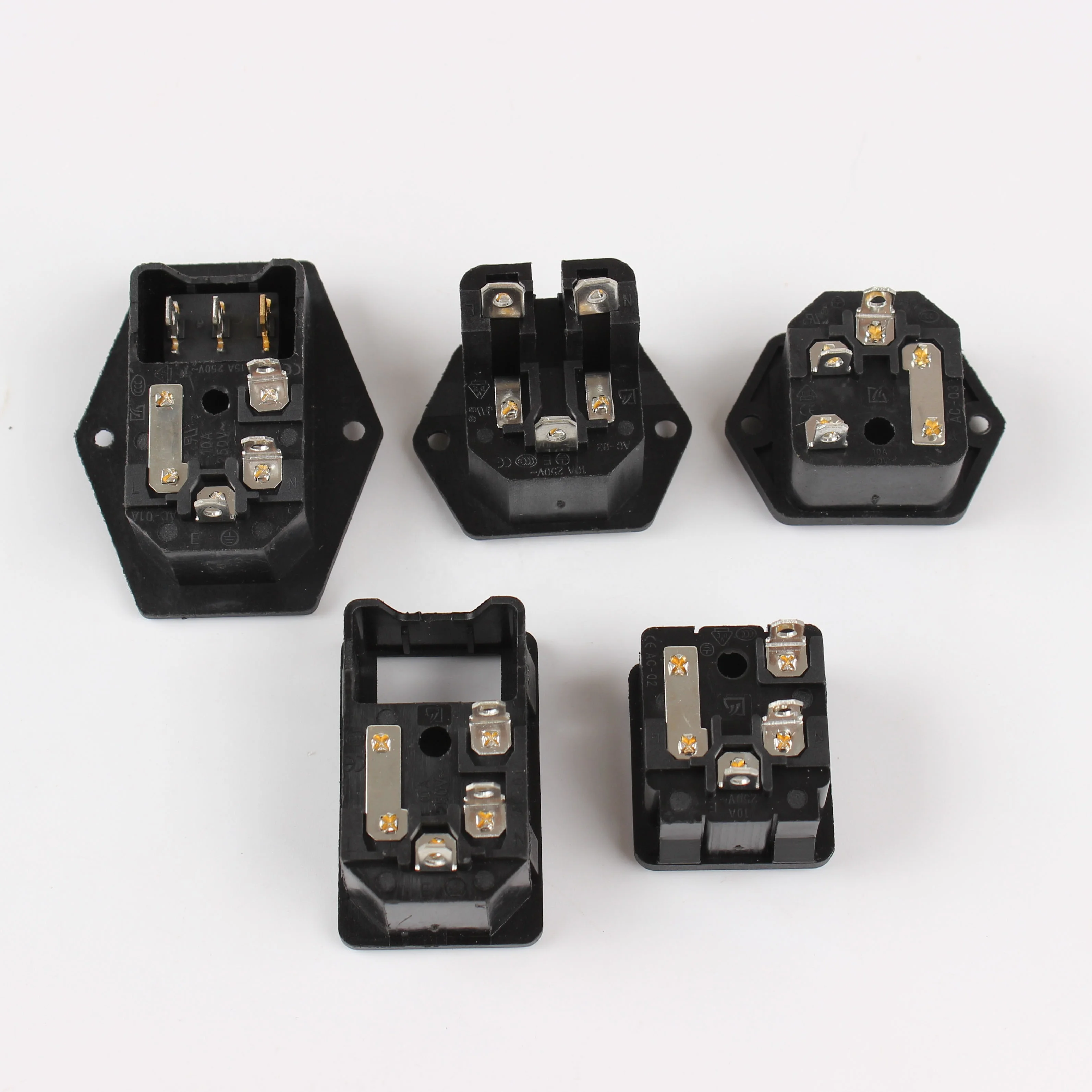 Iec C14 Ac Power Connector Socket With Fuse And Switch For Industrial