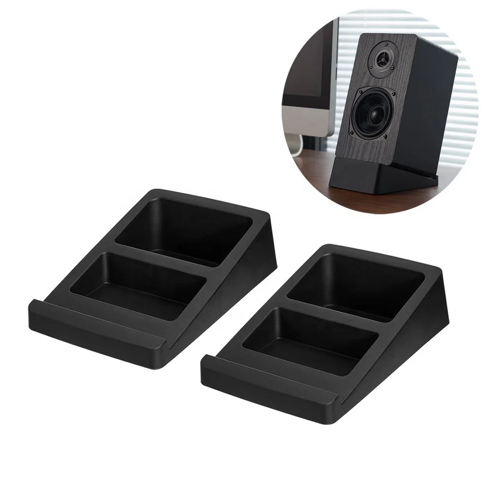  Toyvian 2 juegos de altavoces de ángulo protector de muebles de plástico  protectores de muebles negro Accesorios de escritorio Accesorios de audio  gabinete altavoz caja de metal protector de esquina hierro