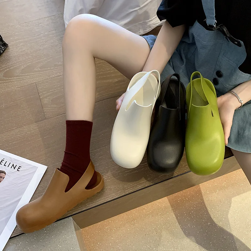 Baotou-sandalias Con Tacón Para Mujer De Plataforma Y Punta Redonda,Zapatos  De Verano,Calzado De Playa,Lluvia,Color Caramelo - Buy Sandalias De Las  Mujeres,Zapatos De Mujer,Plataforma De Zapatos De Tacón Product on  Alibaba.com