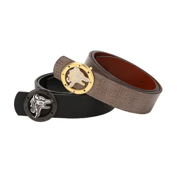 Luxury custom logo design full grain genuine mens black leather belt for men bulk