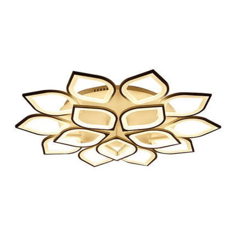 Nordic Light Luxury Led Ceiling Lamp for Aisle Dining Room Acrylic Multiple Heads Petal Lampshade Suitable Bedroom Furniture