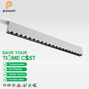 Modern 800mm*33mm*60mm 30W White Grille Lamp Lighting Linear LED Spotlights Aluminum Body Surface Mounted for Indoor Use
