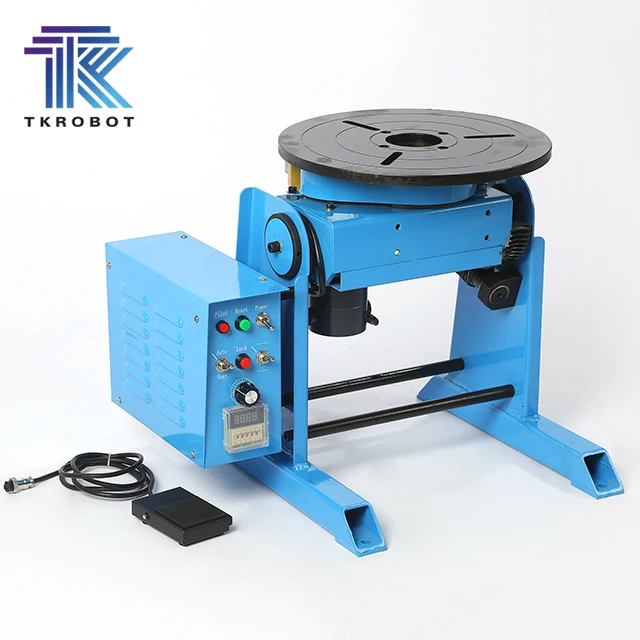 TKweld 600kg Automatic Welding Positioner Chuck 220V Turntable Timing Through-Hole Core Bearing 220V Welder Motor Core