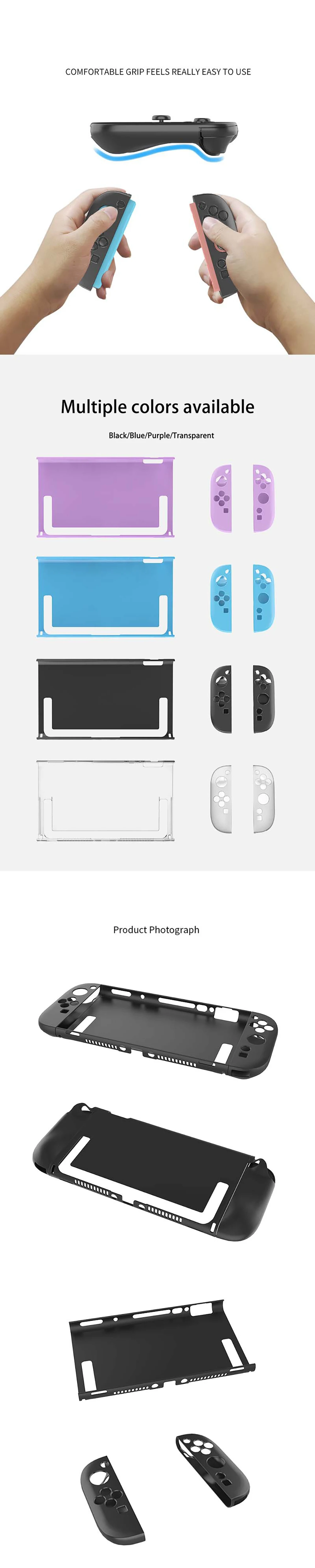 product laudtec pc case for nintendo switch 2 2025 slim shockproof with anti fingerprint switch 2 protective cover-3