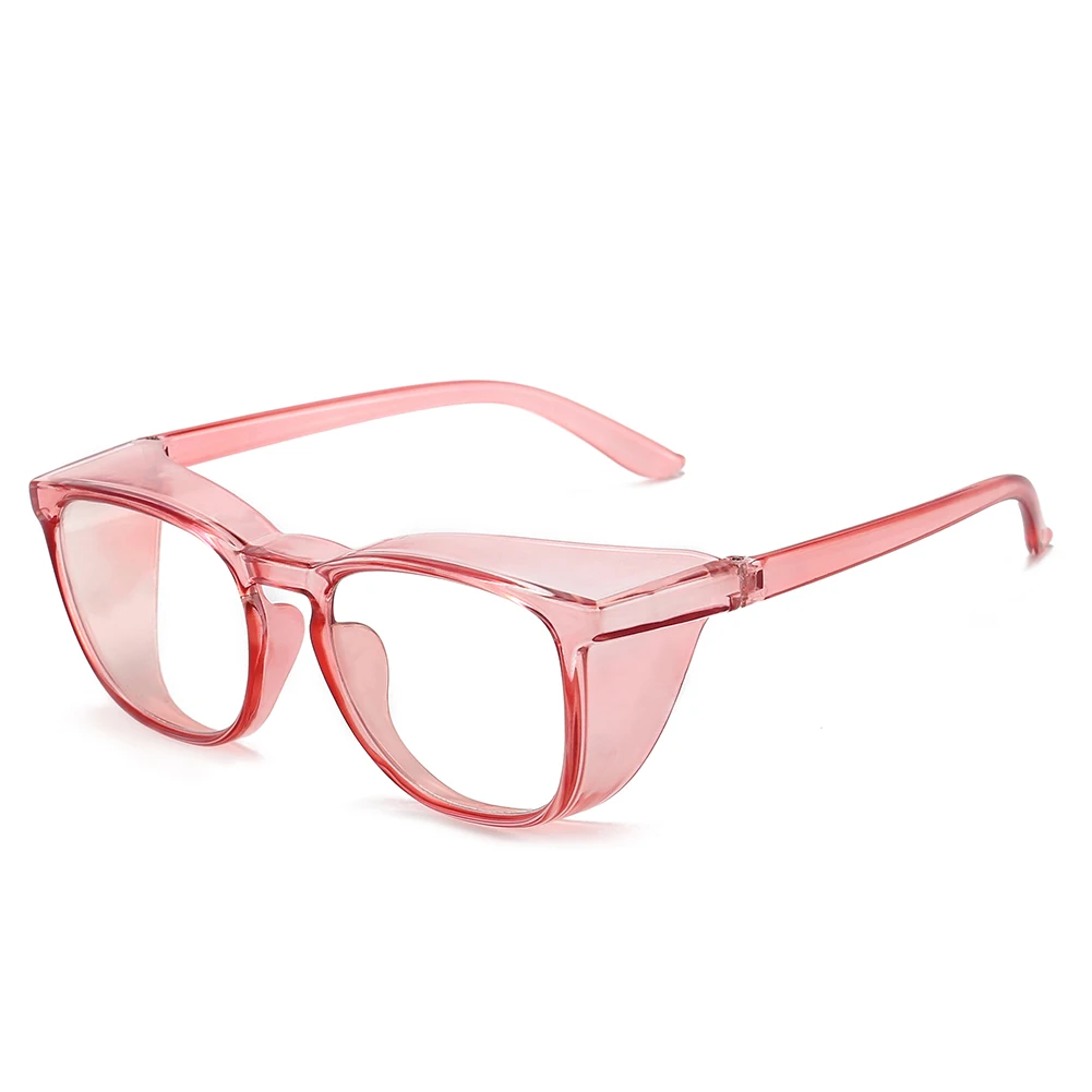 Transparent Candy Color Side Shield Anit Fog Anti Pollen Anti Dust Anti Spittle Anti BLue Light Safety Eye GlassesHot Sal