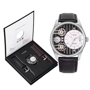 Alibaba.com: Tomi T106 Men's Watch Set, genuine leather strap
