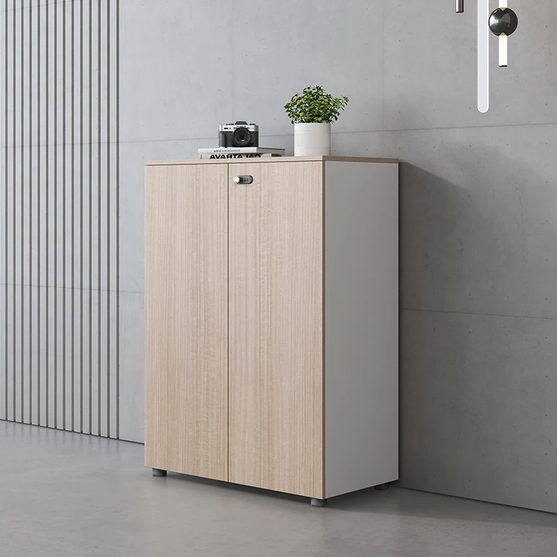 Double Doors File Modular Wood Organizer Storage Short Filing