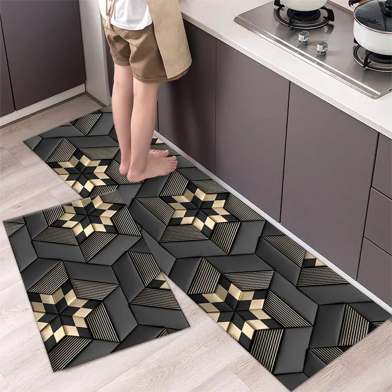 Notdic Anti Slip 2 Piece Kitchen Floor Carpet Rugs And Mats Set ...