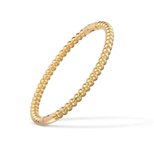 Woman Jewelry Charm Stainless Steel Imitate Beads Slim Bracelets 18K Gold Plated Popular Beaded Bracelet