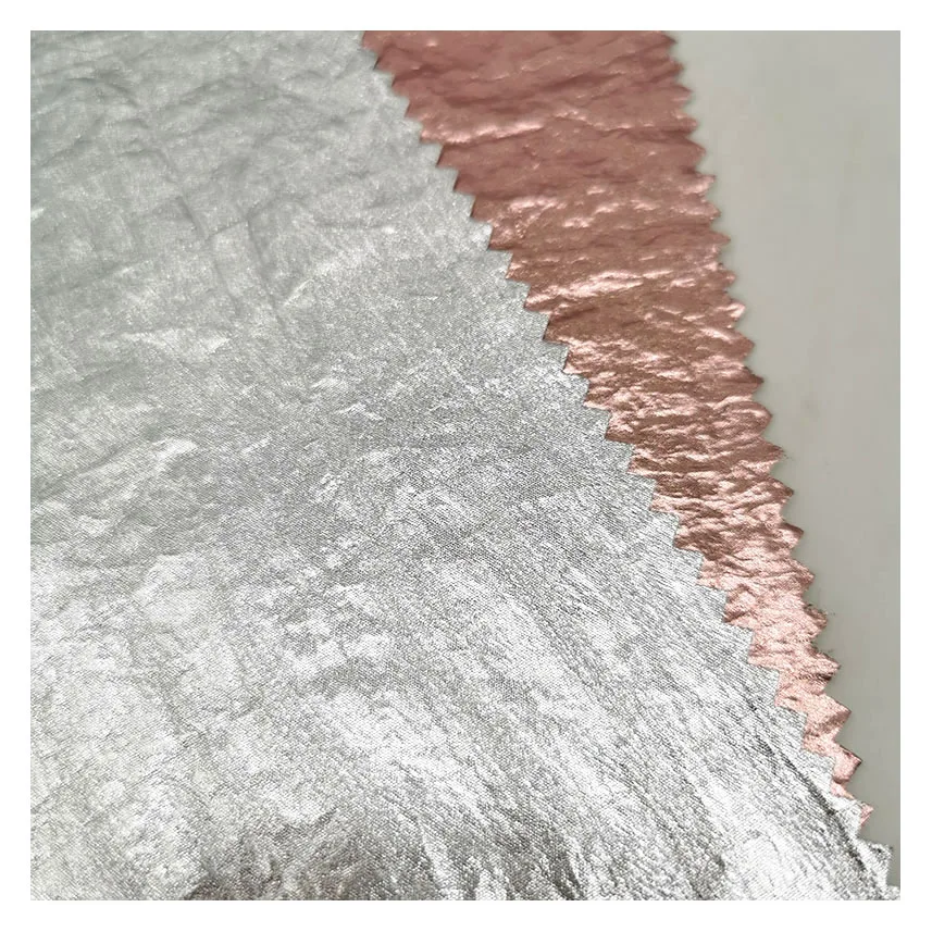 Shiny Waterproof Foil Printing 70d 210t Crinkle Nylon Taffeta Fabric