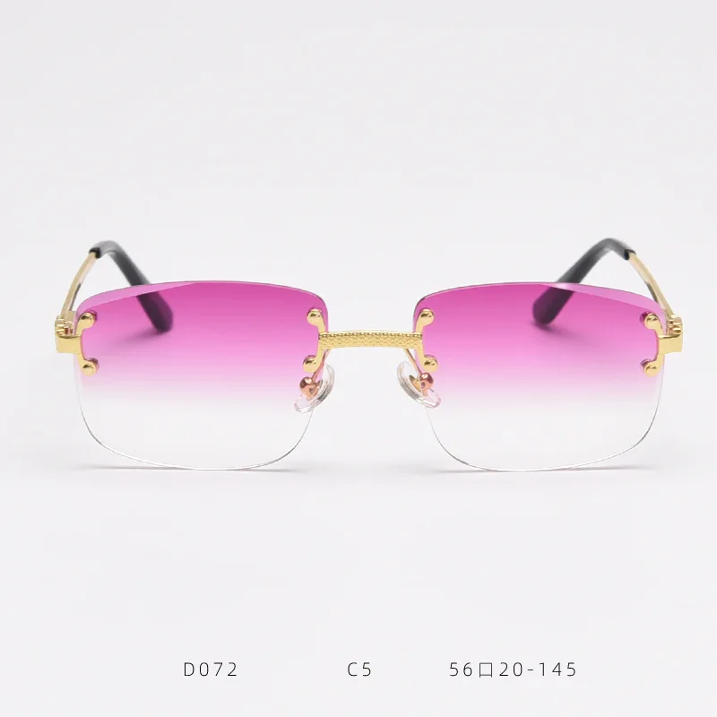 HBK New Fashion Men's Sunglasses Square Oversized Big Frame Sun Glasses  Brand Design Eyewear Gold Tea