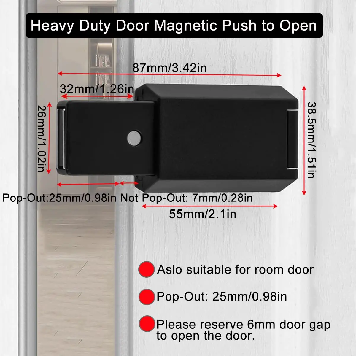 Heavy Duty Push To Open Hardware Push Latch Lock For