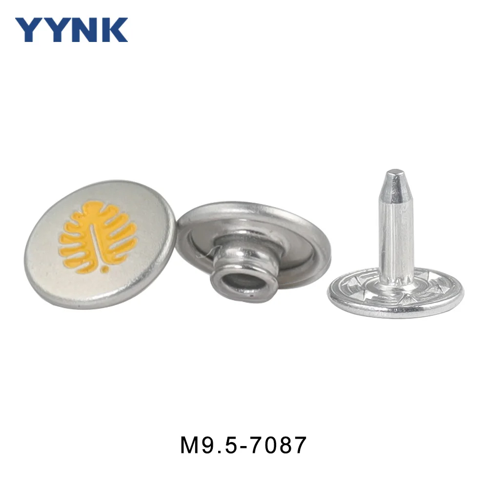 Модные пользовательские красочные OEM логотип покрытие металлические латунные джинсы заклепки для кожаной сумки брюки одежда