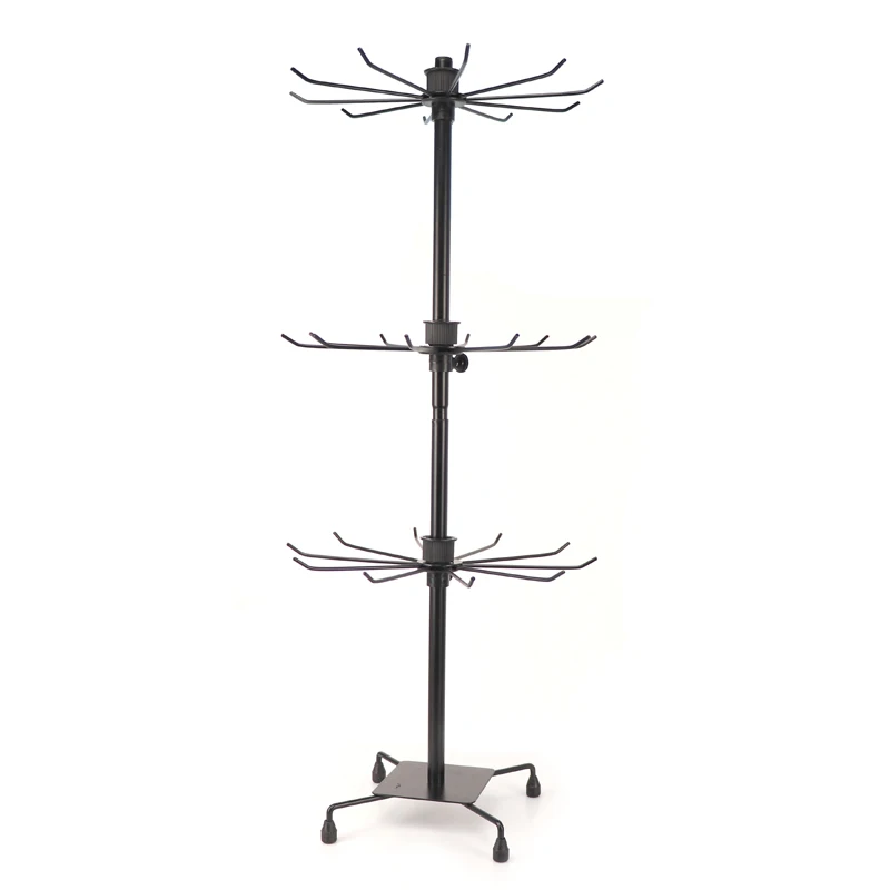 ハッピー☆/オーダー品/アクセサリー什器 3層スピニングストアフロアワイヤージュエリースタンド