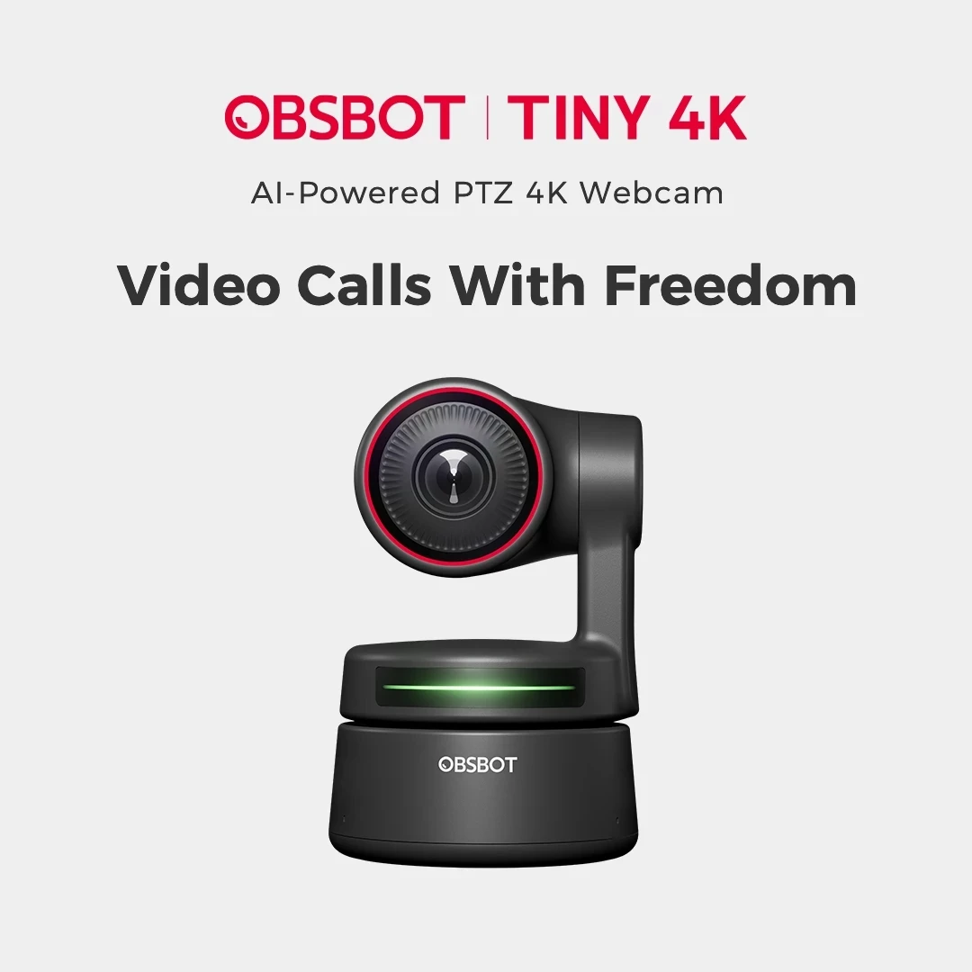 Obsbot Tiny 4k Ai-powered Ptz Webcam Ai-tracking Auto-framing