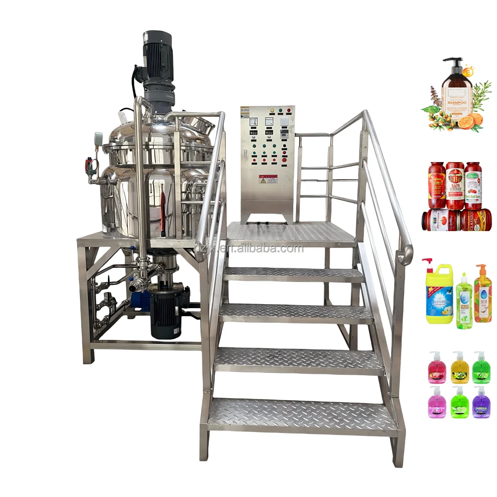 DZJX High Quality 100l-1000l Industrial Mixer Stirrer Tank Machines for Hand Liquid Soap Heater Production