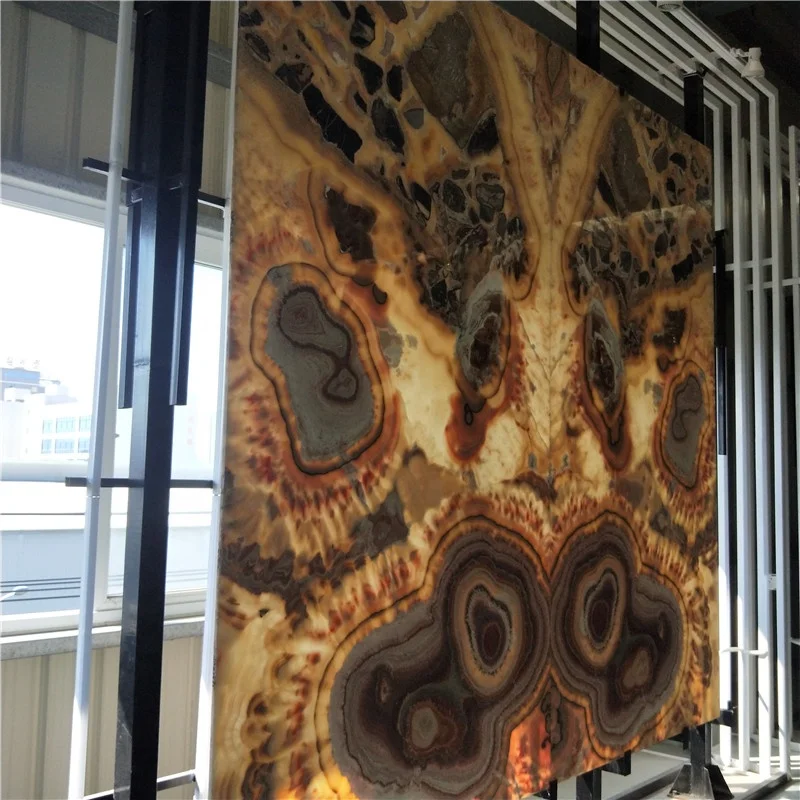 product transparent lighting yellow onyx jade marble slab for interior background wall decoration-1