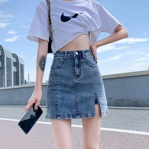 Shop Our Denim Jean Skirts High Waisted Mini Styles
