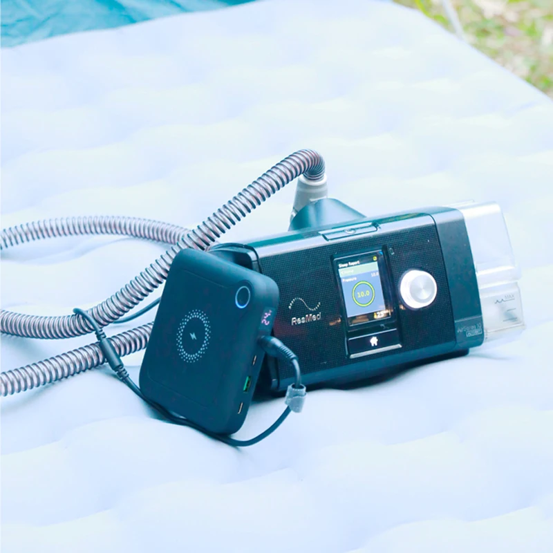 New Portable CPAP Battery Power Bank 24000mah 12V 24V DC Charger PD 60W for Dreamstation Resmed External Battery