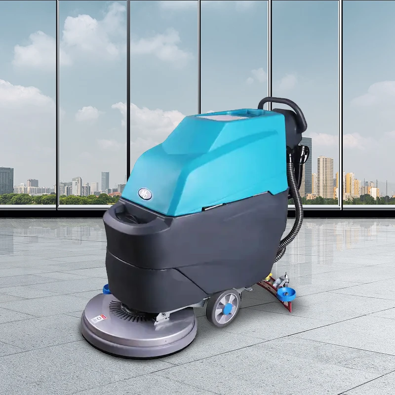 K2 Top Quality Compact Floor Scrubber Dryer Electric Walk Behind Scrubber for Shopping Mall