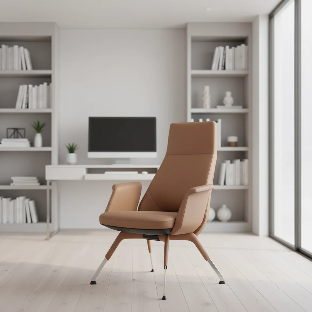 Modern Design Ergonomic PU Leather Executive Task Chair with Adjustable Height 4