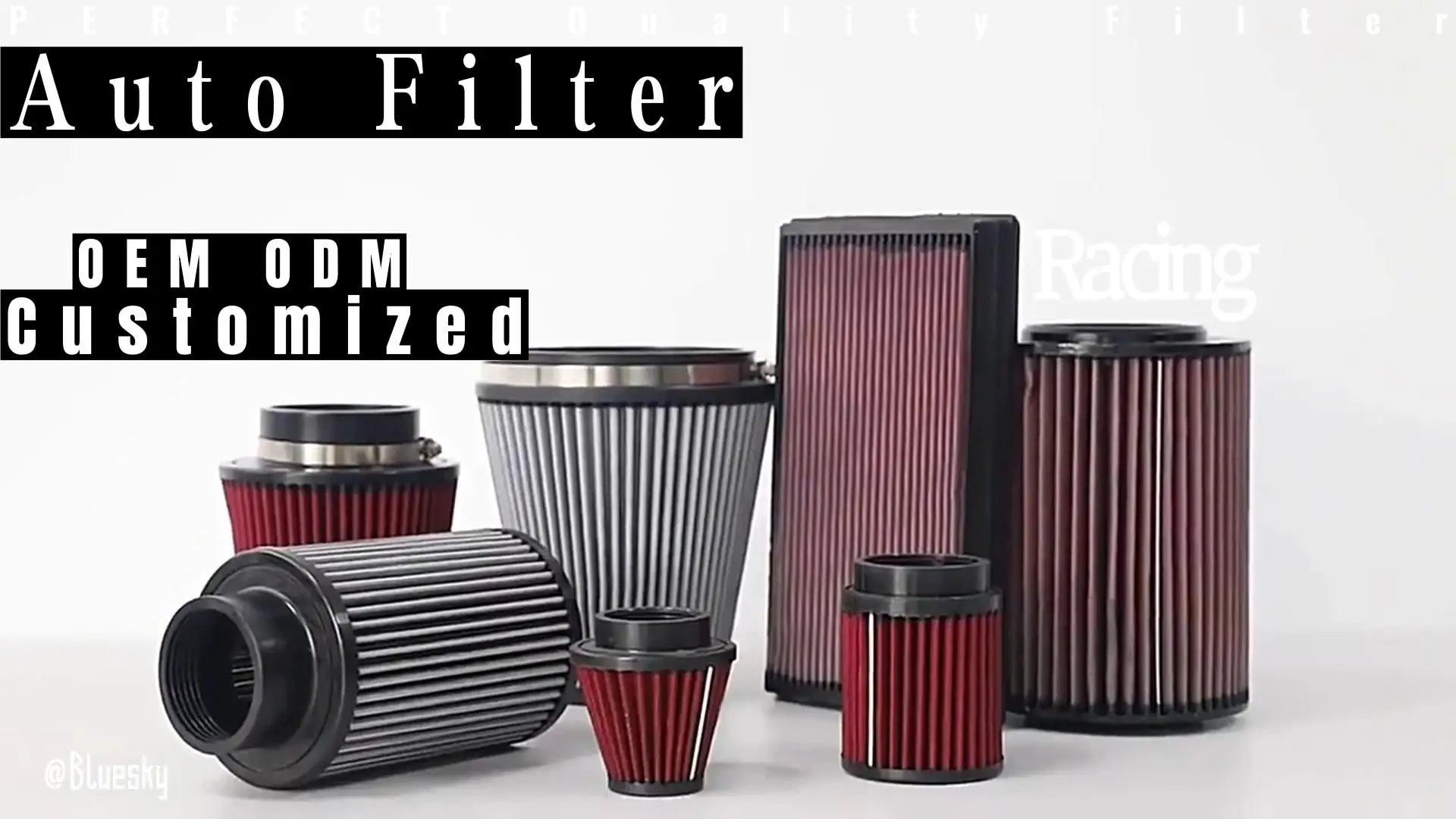 Universal 4'' 100mm K&n Air Filter Racing Car Air Filter Replacement