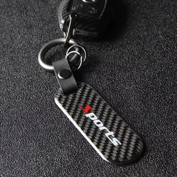 Wholesale Car Brand keychain custom Carbon Fiber car logo Keychain OEM print blank Keychains In Bulk