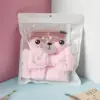 Pink-13-piece makeup sponge set with zipper bag