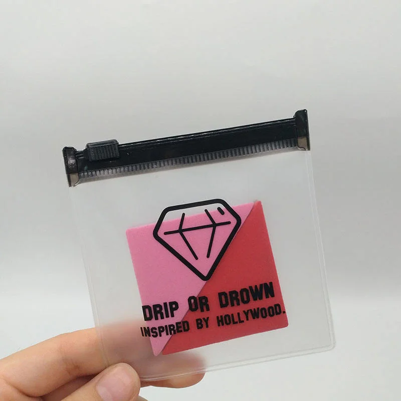 Jewellery Ziplock Zip Lock Bags With Logo Custom Print Small Item Clear Packaging Frosted Pvc